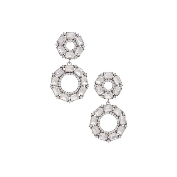 Double Circle Rhinestone Earring - Picture 4 of 6